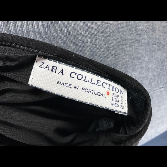 ZARA collection S LBD black dress cap sleeve slip - Picture 5 of 6